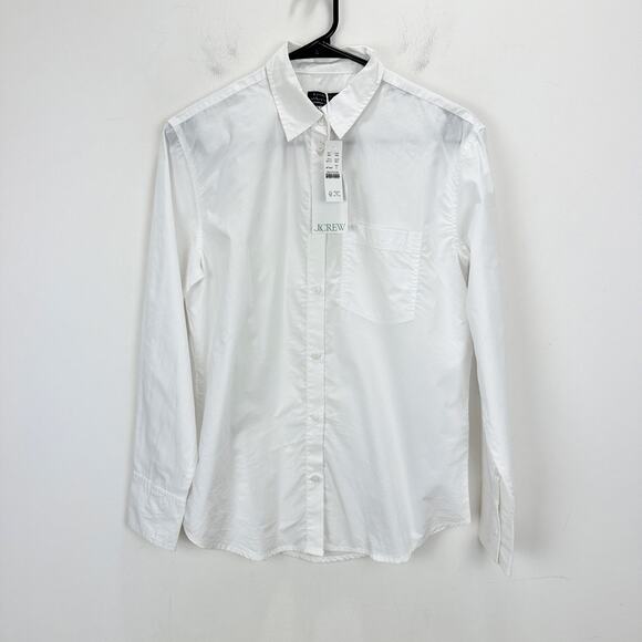 J.Crew Garcon Classic Shirt Button Up Cotton Poplin White Minimalist US 2 NWT - Picture 5 of 12